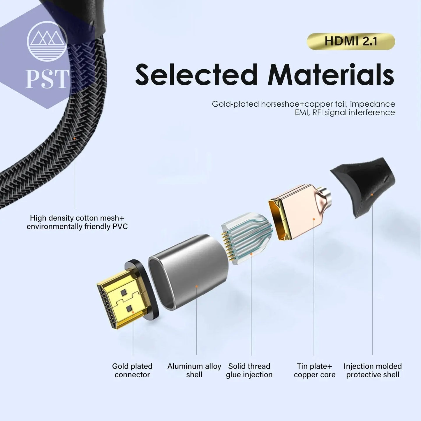 8K @ 60Hz HDMI-Kompatibel Kabel 2,1 Kabel 48Gbps Optische Faser für PS5 PS4 HD TV box Projektor Audio Video HD Kabel lange 8M 10M PST PS Tradings