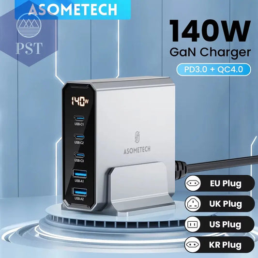 Asome Tech 140W Gan Usb Typ C Schnell Ladegerät Mehrere Anschlüsse Qc 4,0 Pd Schnell Ladegerät Für Macbook Laptop Tablet Iphone 14 Samsung S23 PST PS Tradings PST PS Tradings PST PS Tradings Asome Tech 140W Gan Usb Typ C Schnell Ladegerät Mehrere Anschlüsse Qc 4,0 Pd Schnell Ladegerät Für Macbook Laptop Tablet Iphone 14 Samsung S23