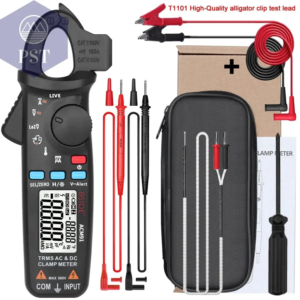 BSIDE Digital Clamp Meter 1mA High-Precision Ammeter Pliers True RMS DC AC Current Car Repair Electrical Temp Tester Multimeter PST PS Tradings
