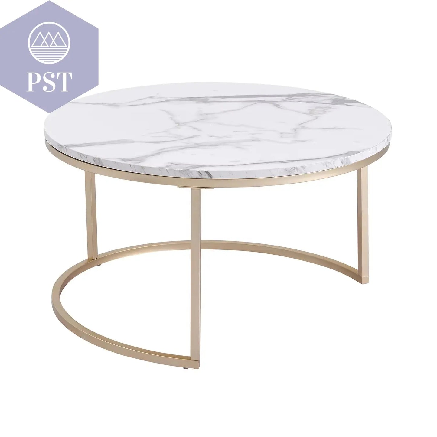 Couchtisch Set Mit Marmorstruktur Für Wohnzimmer, Sofa, Seitlicher Runder Kaffee- Und Teetisch, 2-In-1-Kombinationsmöbel, Goldenes Weiß PST PS Tradings Tische PST PS Tradings PST PS Tradings Couchtisch Set Mit Marmorstruktur Für Wohnzimmer, Sofa, Seitlicher Runder Kaffee- Und Teetisch, 2-In-1-Kombinationsmöbel, Goldenes Weiß Tische