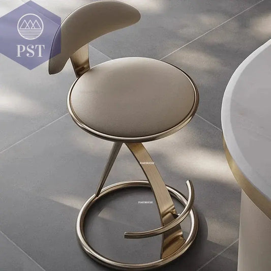 Designer Licht Luxus Bar Stühle Italienischen Hohe Hocker Hause Edelstahl Café Küche Rückenlehne Bar Stuhl Kreative Bar Möbel PST PS Tradings