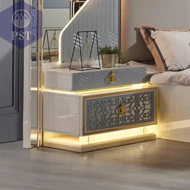 Elegantes Schlafzimmer Set Schminktisch mit LED-Spiegel Set PST PS Tradings Schminktisch PST PS Tradings PST PS Tradings