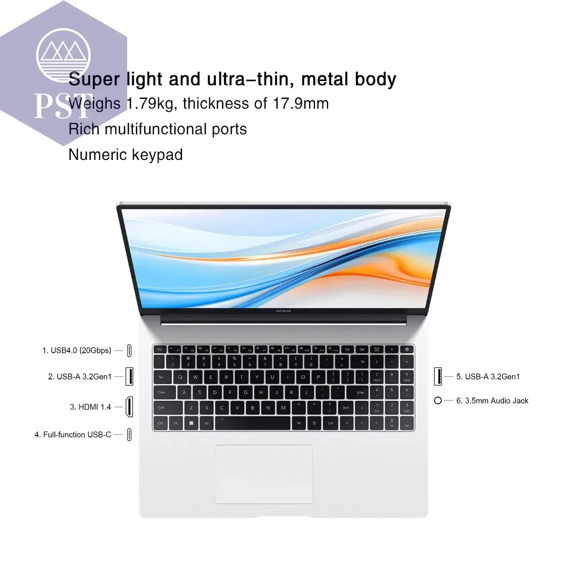 HONOR MagicBook X16 Plus AMD Ryzen R7 8845HS Laptop 16Zoll FHD QHD Notebook 2.5K PST PS Tradings Laptop PST PS Tradings PST PS Tradings