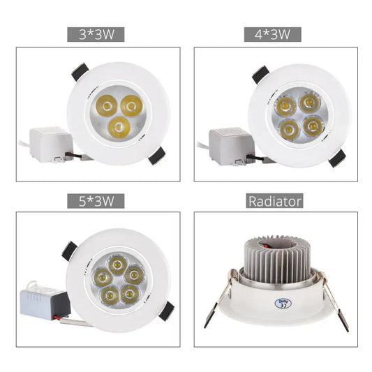 Heißer Verkauf 9 watt 12 watt 15 watt LED Downlight Dimmbare Warm Weiß Natur Weiß Reinem Weiß Einbau LED Lampe spot Licht AC85-265V PST PS Tradings