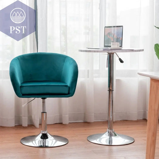 Höhenverstellbarer Barhocker SAMT Akzentstuhl Sitzgelegenheit °Drehbarer Polsterstuhl Cocktailchair PST PS Tradings Stühle Hocker PST PS Tradings PST PS Tradings Höhenverstellbarer Barhocker SAMT Akzentstuhl Sitzgelegenheit °Drehbarer Polsterstuhl Cocktailchair Stühle Hocker