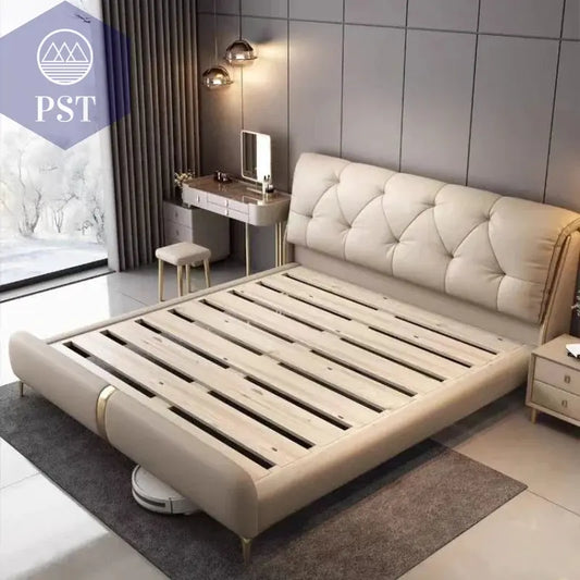 Luxuriöses King-Size Bettgestell aus Holz PST PS Tradings PST PS Tradings PST PS Tradings