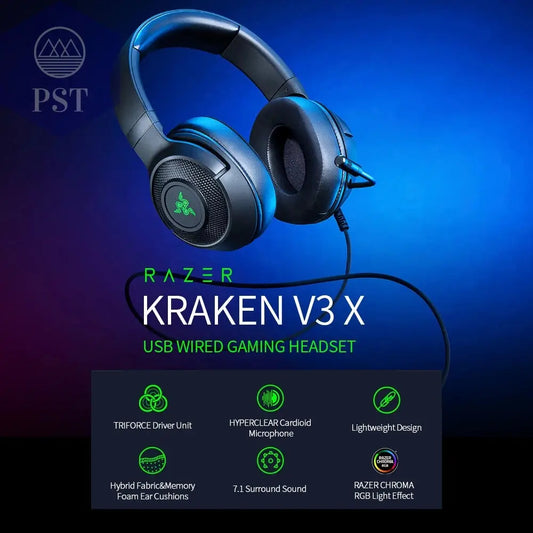 Razer Kraken V3 X Gaming Headset mit 7.1 Sound PST PS Tradings Razer Kraken V3 X Gaming Headset mit 7.1 Sound