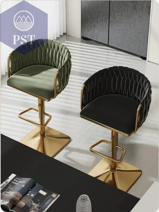 Samt Bar Stuhl Home Küche Hoch hocker Cafe Lift Drehstuhl Luxus Theken hocker moderner Bar stuhl mit Rückenlehnen möbeln PST PS Tradings
