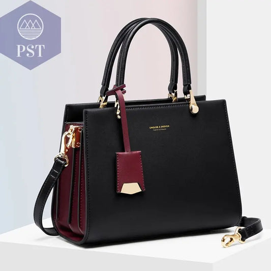 Women's Compact Leather Tote Bag PST PS Tradings