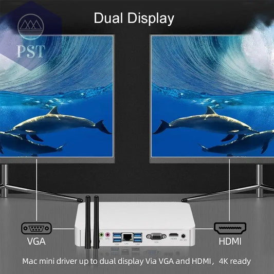 XCY Mini PC Computer Intel Core i5 4200U 3317U i7 4500U J1900 Win10 Win11 Linux Ubuntu Office Desktop HTPC Personal Computer PST PS Tradings