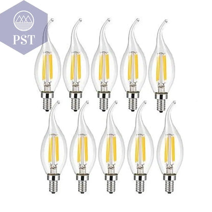10pcs LED Bulb E14 4W/6W Dimmable Edison Retro Filament Candle Light AC220V C35 Warm/Cold White 360 Degree Energy Saving Lamp       PST PS Tradings