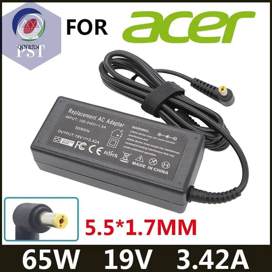 19V 3.42A 65W 5.5*1.7mm AC Laptop Charger Adapter For Acer Aspire 5315 5630 5735 5920 5535 5738 6920 6530G 7739Z Power Supply - PST PS Tradings