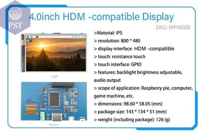  2.4/2.8/3.2/3.5/5/7/10.1 inch touch LCD Display Module Support for Raspberry Pi 3B+ 4 B       PST PS Tradings