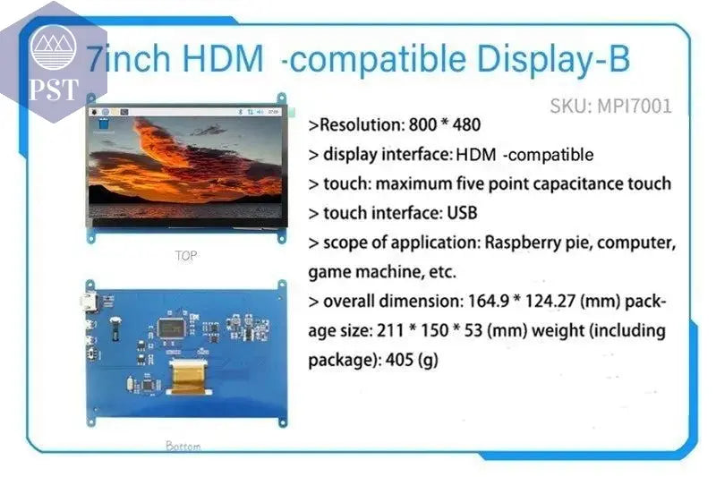  2.4/2.8/3.2/3.5/5/7/10.1 inch touch LCD Display Module Support for Raspberry Pi 3B+ 4 B       PST PS Tradings