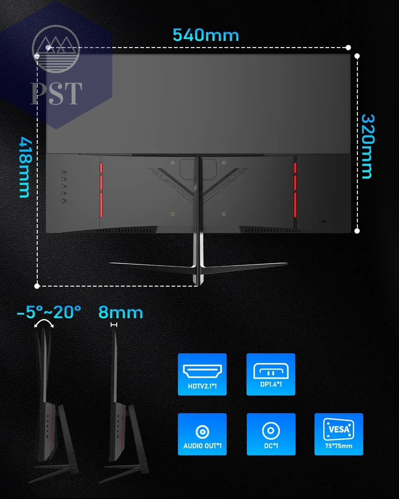 24 Zoll Gaming Monitor 180Hz Display G-Sync Freesync FHD PST PS Tradings Monitore PST PS Tradings  PST PS Tradings