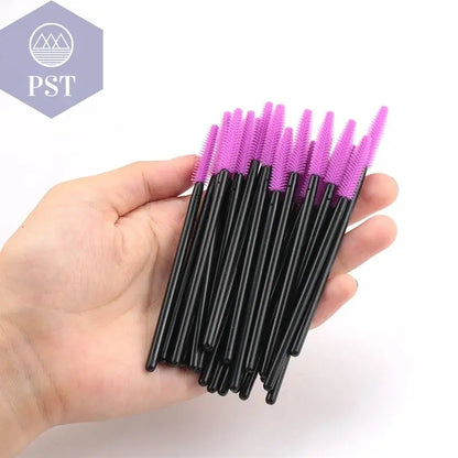 25/50pcs Disposable Eyelash Brush Eyelashes Extension Tools Silicone Gel Material Eyebrow Brushes Mascara Wands Applicator Women       PST PS Tradings