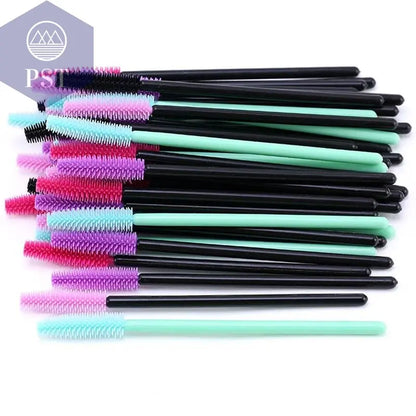 25/50pcs Disposable Eyelash Brush Eyelashes Extension Tools Silicone Gel Material Eyebrow Brushes Mascara Wands Applicator Women       PST PS Tradings