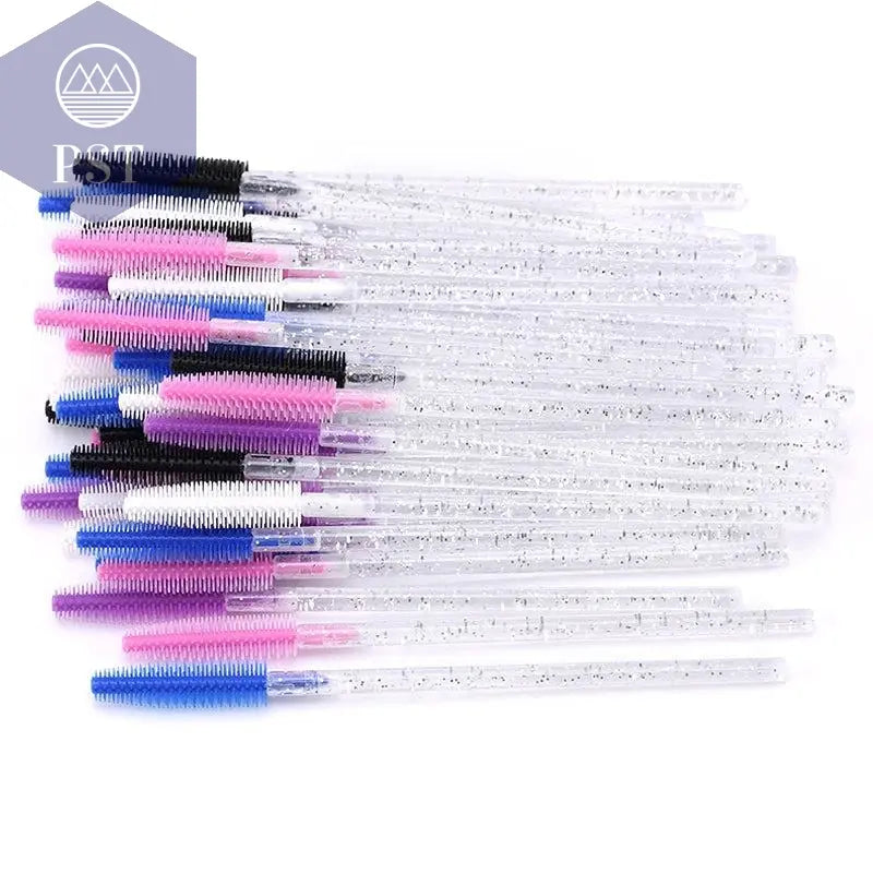 25/50pcs Disposable Eyelash Brush Eyelashes Extension Tools Silicone Gel Material Eyebrow Brushes Mascara Wands Applicator Women       PST PS Tradings
