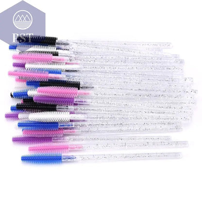 25/50pcs Disposable Eyelash Brush Eyelashes Extension Tools Silicone Gel Material Eyebrow Brushes Mascara Wands Applicator Women       PST PS Tradings