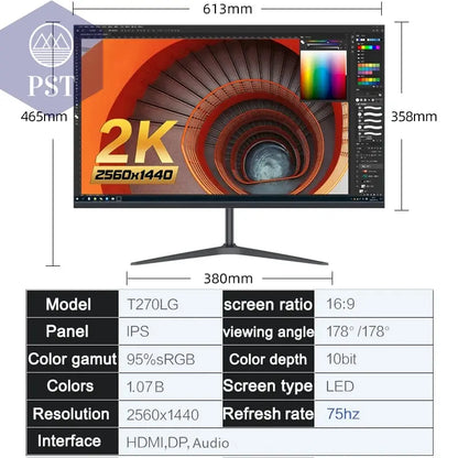 27 Zoll 2K Gaming Monitor mit IPS Panel PST PS Tradings  PST PS Tradings  PST PS Tradings 27 Zoll 2K Gaming Monitor mit IPS Panel