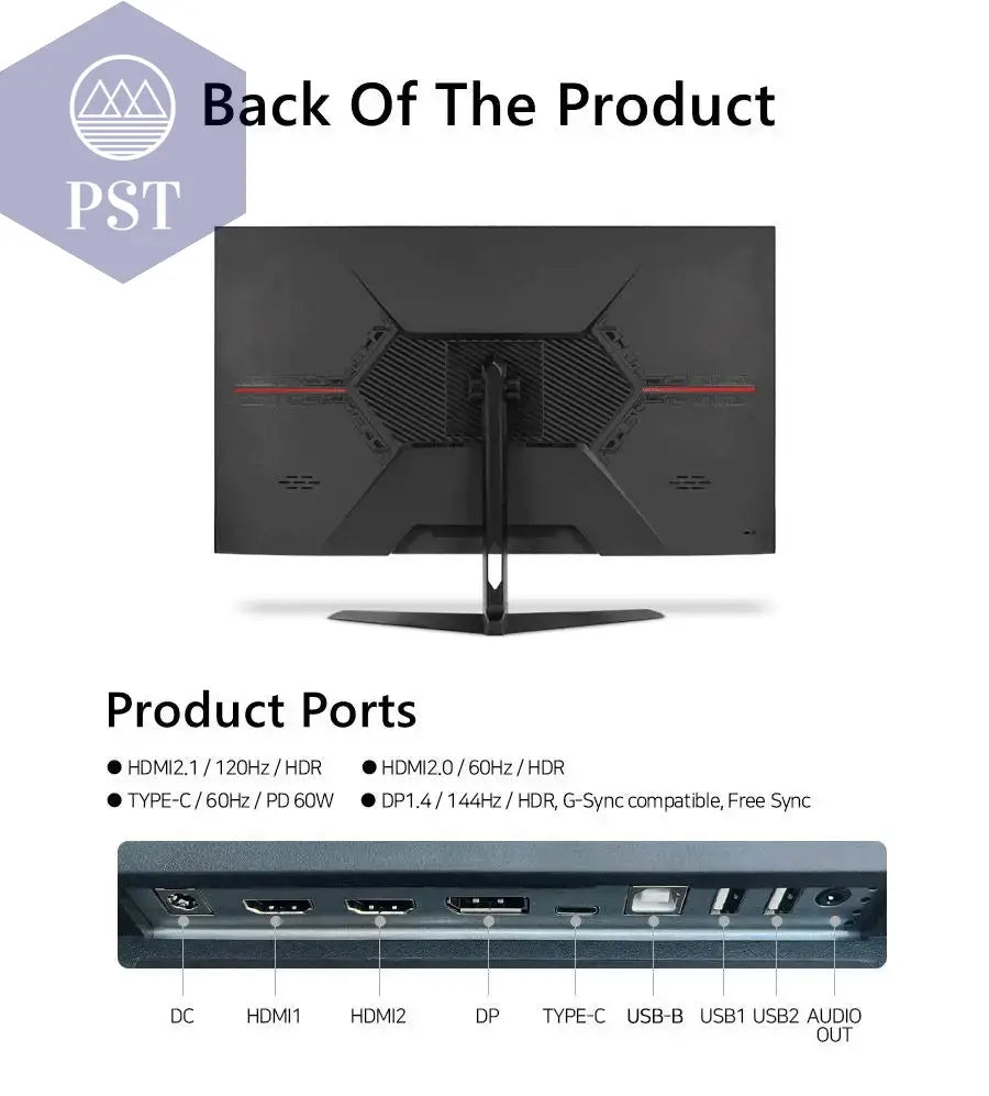 32Zoll 4K Monitor UHD Display 144Hz PST PS Tradings Monitor Monitor