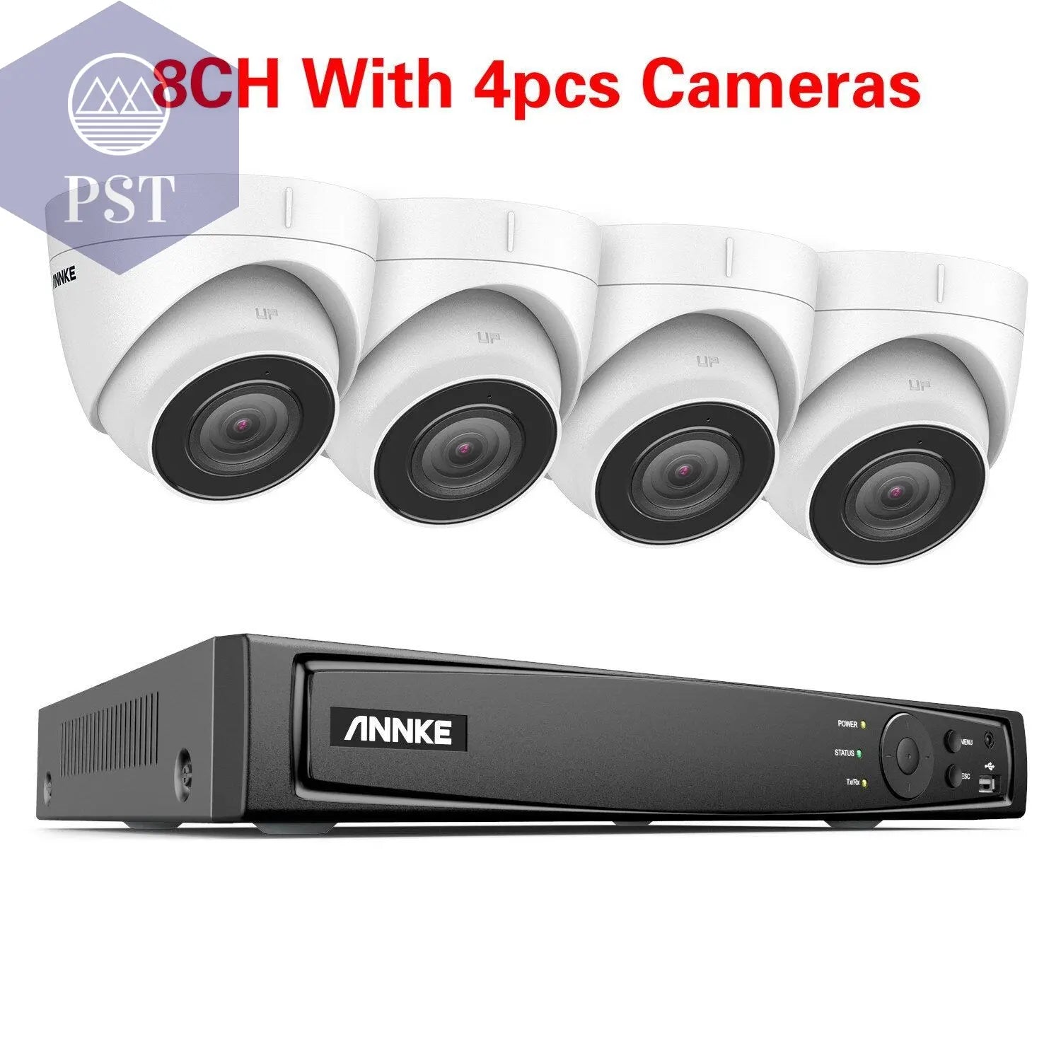 4K Ultra Video Surveillance System      United-Kingdom-2T-4pcs-cameras PST PS Tradings