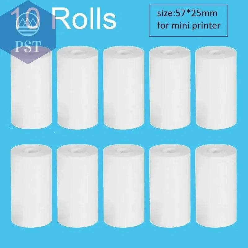 5/10/15/20 57*25mm Thermal Paper White Children Camera Instant Print Kids Camera Printing Paper Replacement Accessories Parts - PST PS Tradings