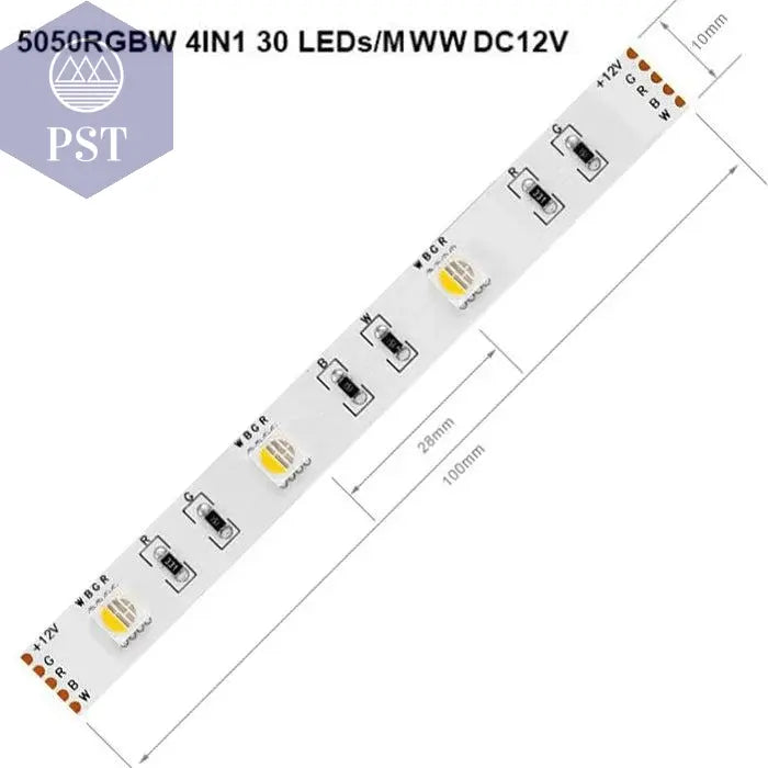 5m 5050 RGBW Led Lights 4pin RGB Led Strip 5pin 4in1 RGBWW RGBCW Led Strip Light 6pin 5in1 RGBCCT Light Strip 12V 24V Waterproof       PST PS Tradings