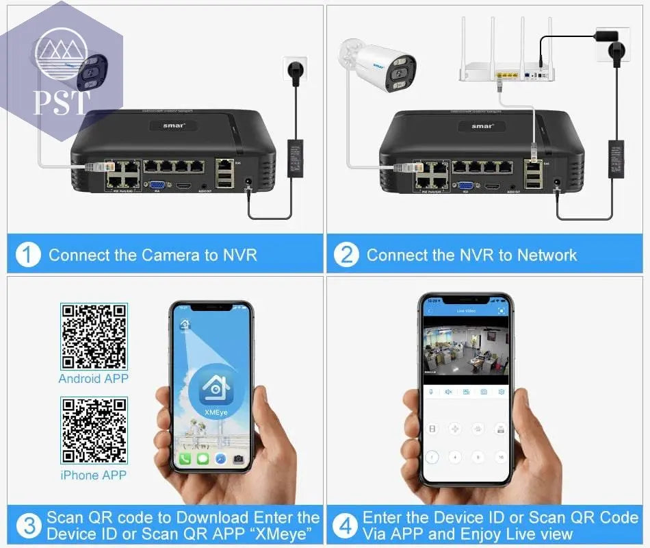 8MP Security Camera System 4K POE NVR Video Surveillance Kit  5MP 4MP Audio Ai Face Detect Color Night Vision IP CCTV Camera Set - Property & Safety Tradings