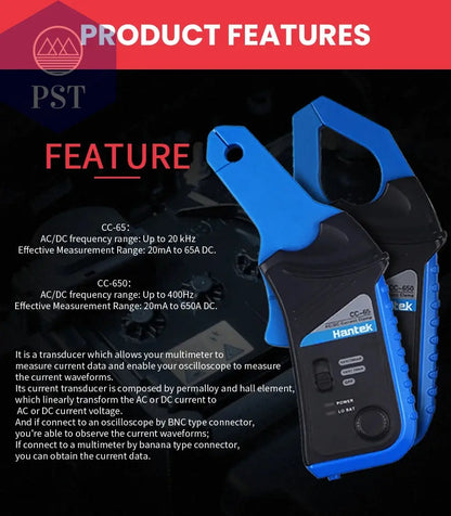 AC/DC-Stromzangenmessgerät Hantek Oszilloskope CC65 CC650 AC/DC 20 kHz 400 Hz Bandbreite 1 mV/10 mA 65 A/650 A mit BNC-Stecker  Tools - Hand Tools - Industrial Tweezers     PST PS Tradings