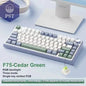 AULA F75 Gaming Tastatur - RGB, kabellos & kabelgebunden PST PS Tradings  Cedar Green / Gray Switch AULA F75 Gaming Tastatur - RGB, kabellos & kabelgebunden