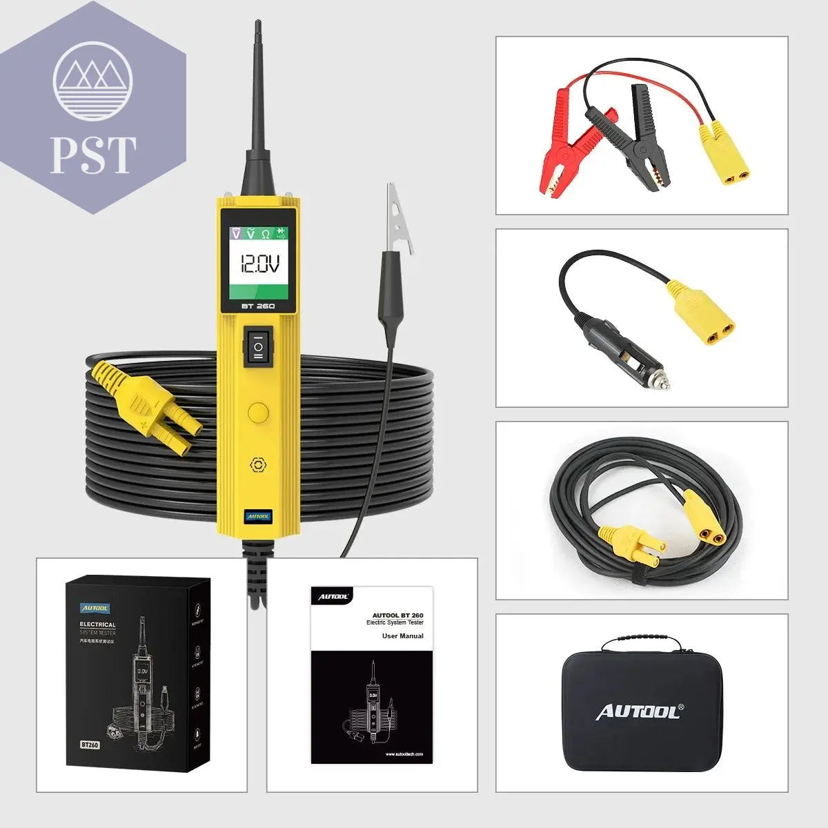 AUTOOL BT260 Car Electrical Circuit Tester Power Probe Automotive Scanner Auto LED Display Voltage Digital Diagnostic Tool pb100 - PST PS Tradings