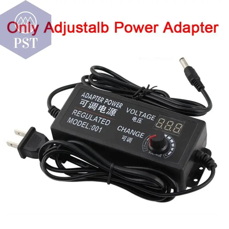 Adjustable Power Supply Adapter AC To DC 3V 12V 3V 24V 9V 24V Universal Adapter with Display Screen Voltage Regulated Hoverboard - PST PS Tradings