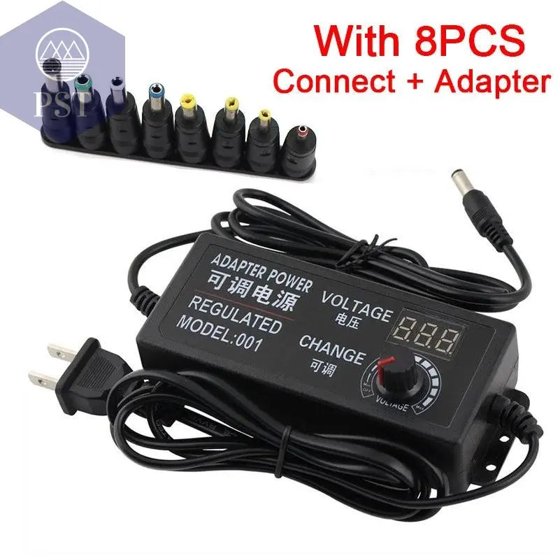 Adjustable Power Supply Adapter AC To DC 3V 12V 3V 24V 9V 24V Universal Adapter with Display Screen Voltage Regulated Hoverboard - PST PS Tradings