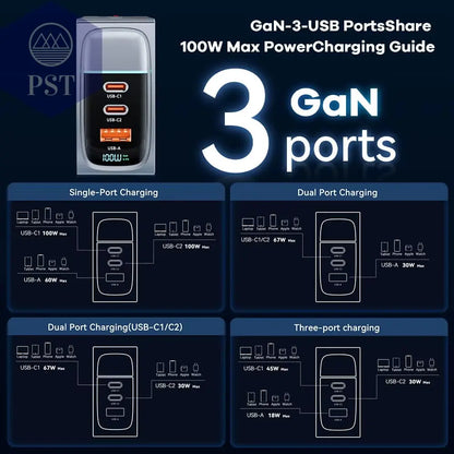Asome Tech 100W Gan Ladegerät Qc 4,0 Pd 67W 65W Pps Display Tragbares Multi Usb Typ C Schnell Ladegerät Für Laptop Tablet Iphone Samsung PST PS Tradings  PST PS Tradings  PST PS Tradings Asome Tech 100W Gan Ladegerät Qc 4,0 Pd 67W 65W Pps Display Tragbares Multi Usb Typ C Schnell Ladegerät Für Laptop Tablet Iphone Samsung