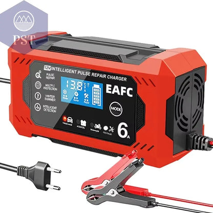 Autobatterie-Ladegerät 6A 12V Auto Und Motorrad Batterie Ladegerät Blei-Säure-Batterie Smart Reparatur Lcd-Display PST PS Tradings  PST PS Tradings Red-101187-Red PST PS Tradings Autobatterie-Ladegerät 6A 12V Auto Und Motorrad Batterie Ladegerät Blei-Säure-Batterie Smart Reparatur Lcd-Display