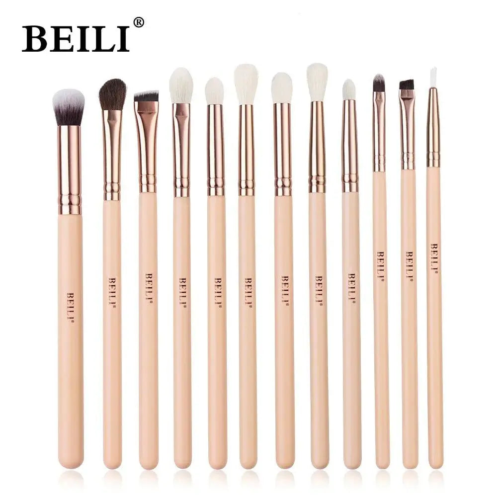 BEILI Pink Makeup Brushes High Quality Powder Foundation Blush Eyeshadow Make Up Brush Set  Natural Hair косметика - PST PS Tradings