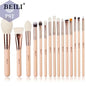 BEILI Pink Makeup Brushes High Quality Powder Foundation Blush Eyeshadow Make Up Brush Set  Natural Hair косметика - PST PS Tradings