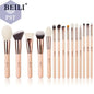 BEILI Pink Makeup Brushes High Quality Powder Foundation Blush Eyeshadow Make Up Brush Set  Natural Hair косметика - PST PS Tradings