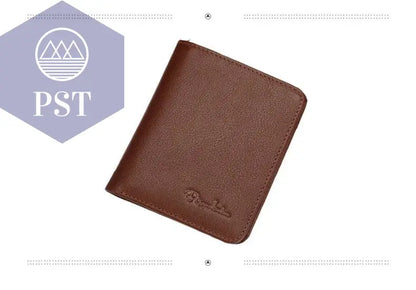 BISON DENIM Men Wallets Black Genuine Leather Purse For Men Business Card Holder Men's Wallet Mini N4429 - PST PS Tradings