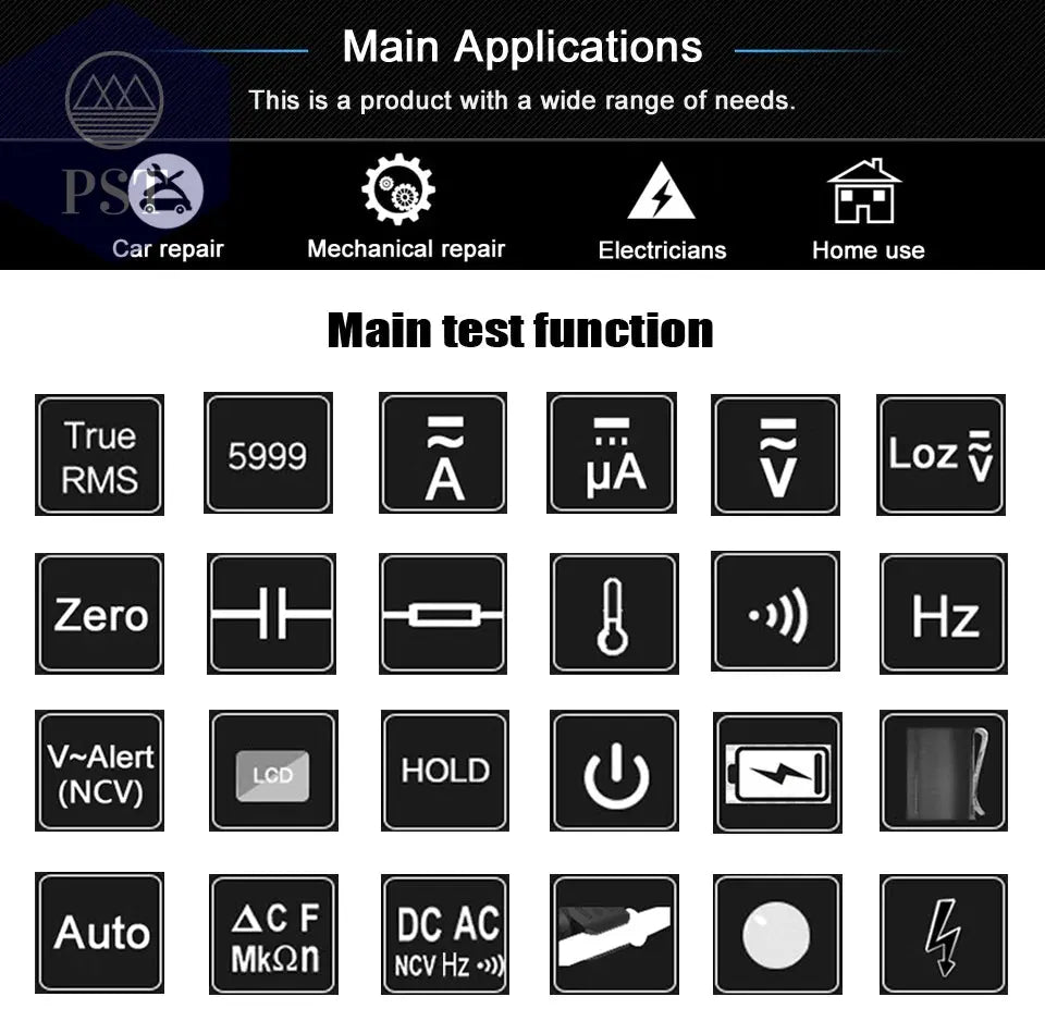 BSIDE Digital Clamp Meter 1mA High-Precision Ammeter Pliers True RMS DC AC Current Car Repair Electrical Temp Tester Multimeter       PST PS Tradings