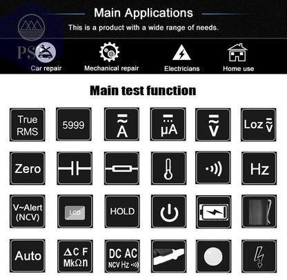 BSIDE Digital Clamp Meter 1mA High-Precision Ammeter Pliers True RMS DC AC Current Car Repair Electrical Temp Tester Multimeter       PST PS Tradings