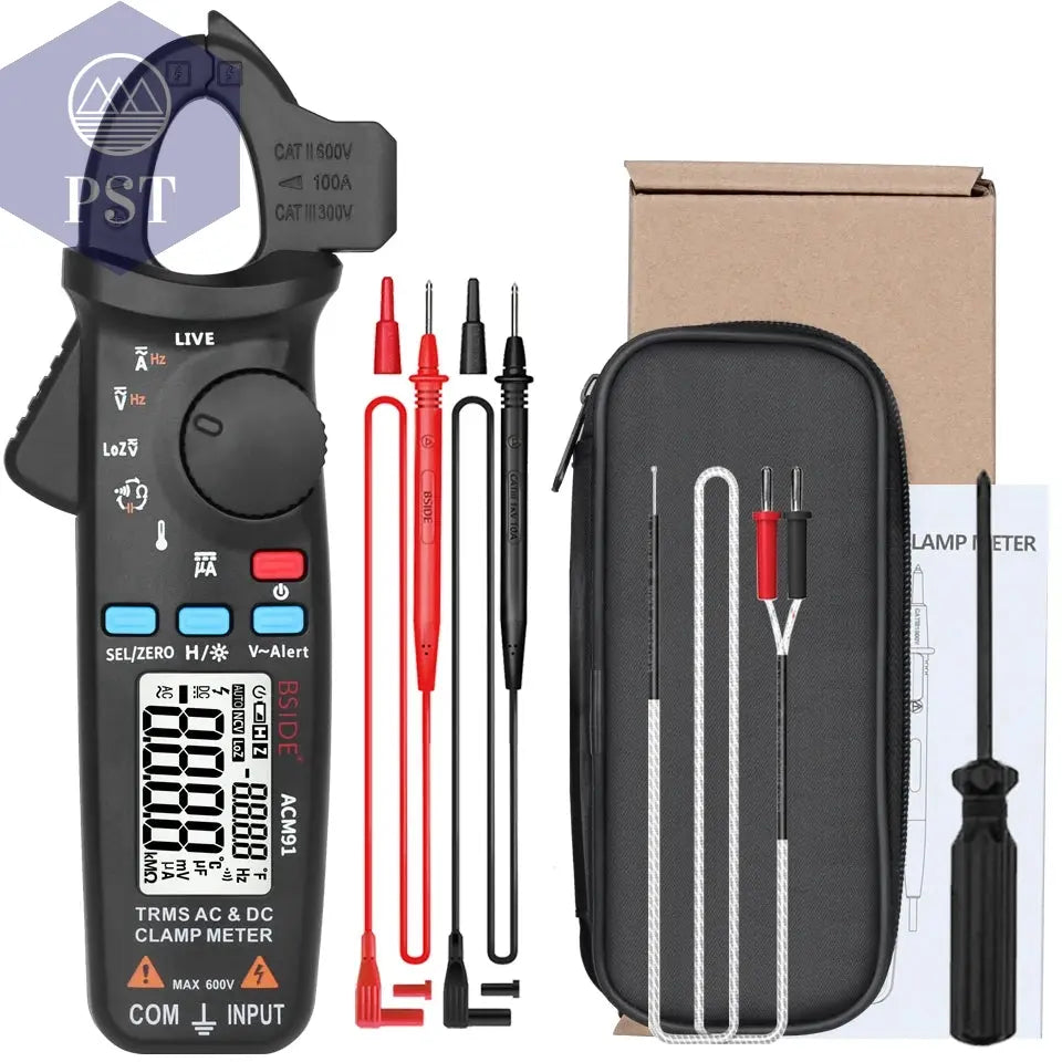 BSIDE Digital Clamp Meter 1mA High-Precision Ammeter Pliers True RMS DC AC Current Car Repair Electrical Temp Tester Multimeter       PST PS Tradings
