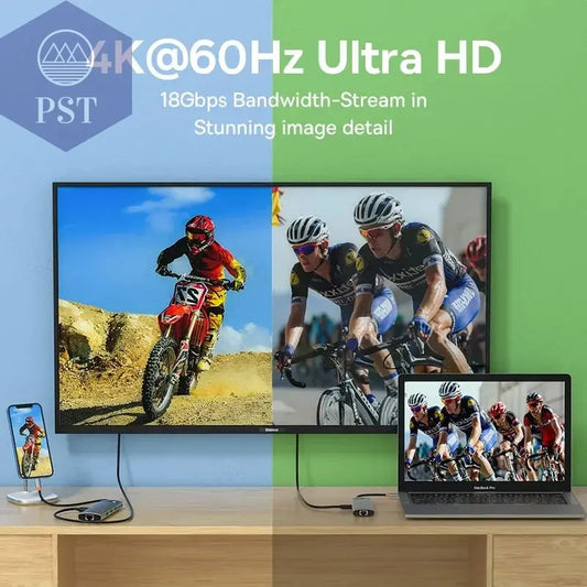 Baseus 4K USB C Hub mit Ethernet 100W Adapter PST PS Tradings  PST PS Tradings  PST PS Tradings