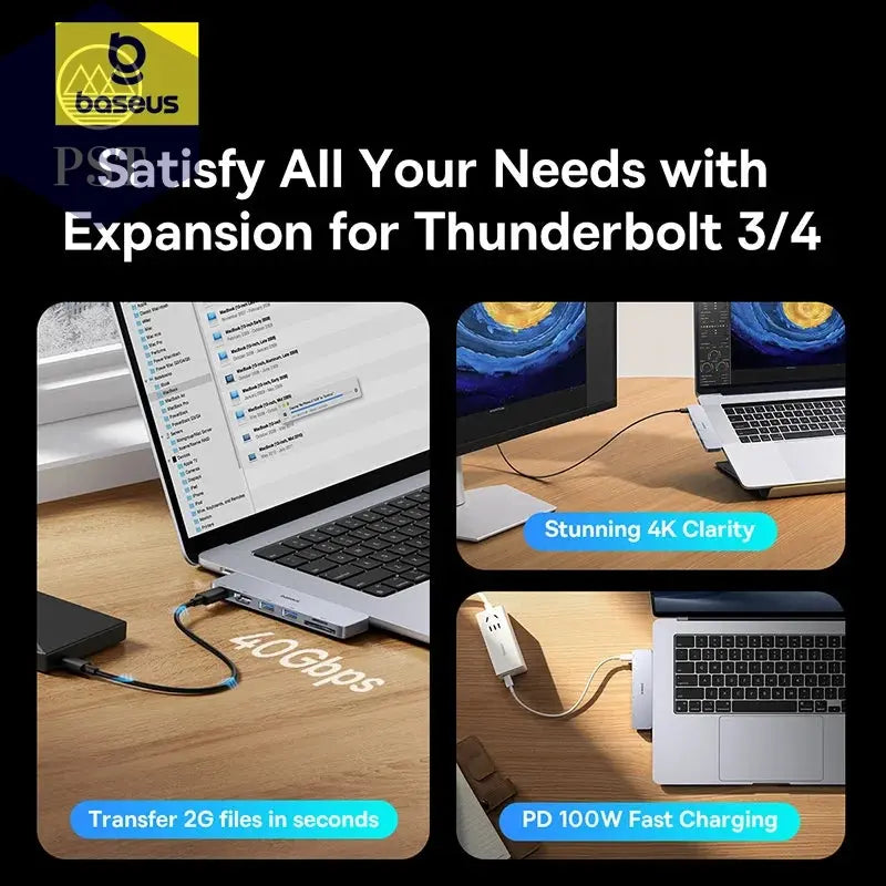 Baseus 6-Port USB-C Hub mit 4K HDMI PST PS Tradings  PST PS Tradings  PST PS Tradings