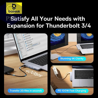 Baseus 6-Port USB-C Hub mit 4K HDMI PST PS Tradings  PST PS Tradings  PST PS Tradings