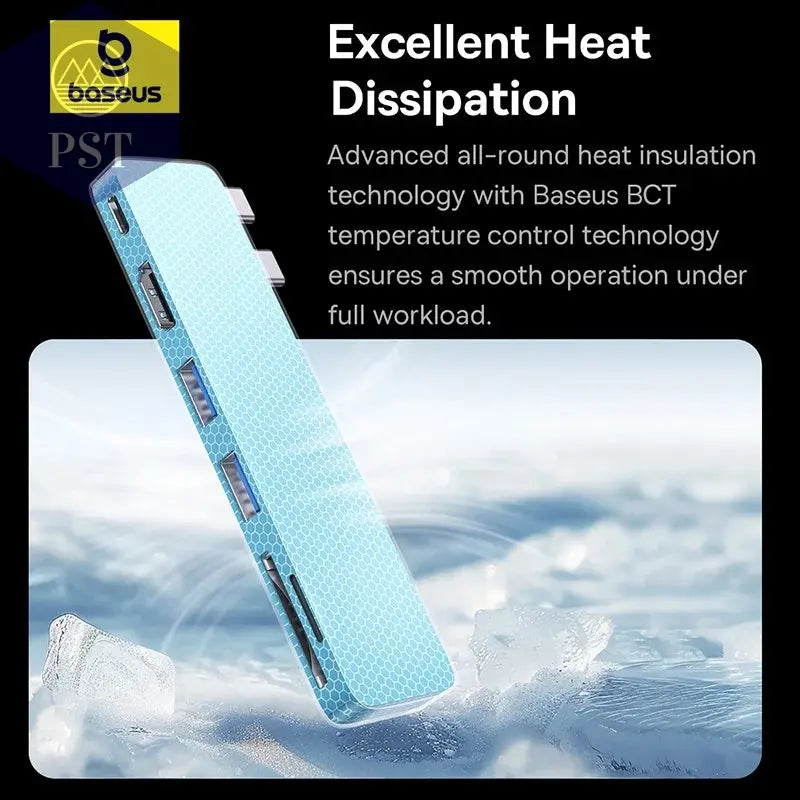 Baseus 6-Port USB-C Hub mit 4K HDMI PST PS Tradings  PST PS Tradings  PST PS Tradings