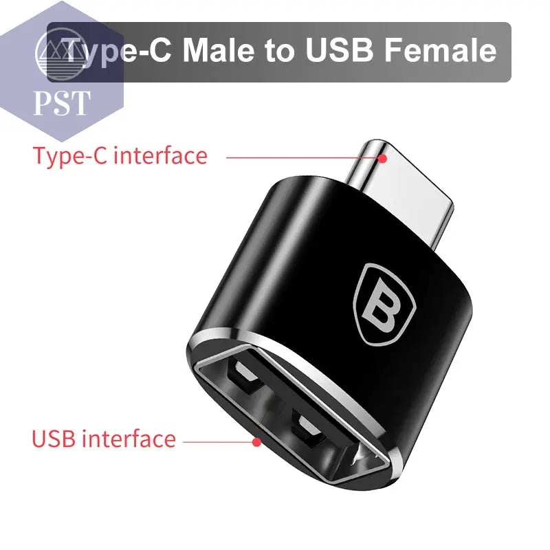 Baseus USB 3.1 OTG-Adapter USB Typ C auf USB-Buchse Konverter für MacBook Pro Air Samsung S22 Xiaomi USB-C USBC OTG-Anschluss       PST PS Tradings