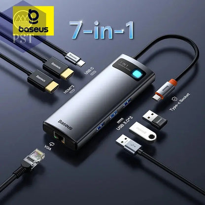 Baseus USB-C Hub 11-in-1 7-in-1 HDMI & VGA PST PS Tradings Zubehör PST PS Tradings  PST PS Tradings