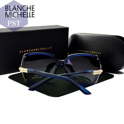 Blanche Michelle High Quality Oversized Polarized Sunglasses Women UV400 oculos de sol Gradient Driving Sun Glasses With Box       PST PS Tradings